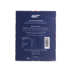 Charbonnel et Walker James Bond 007 Milk Chocolate Bar 80g